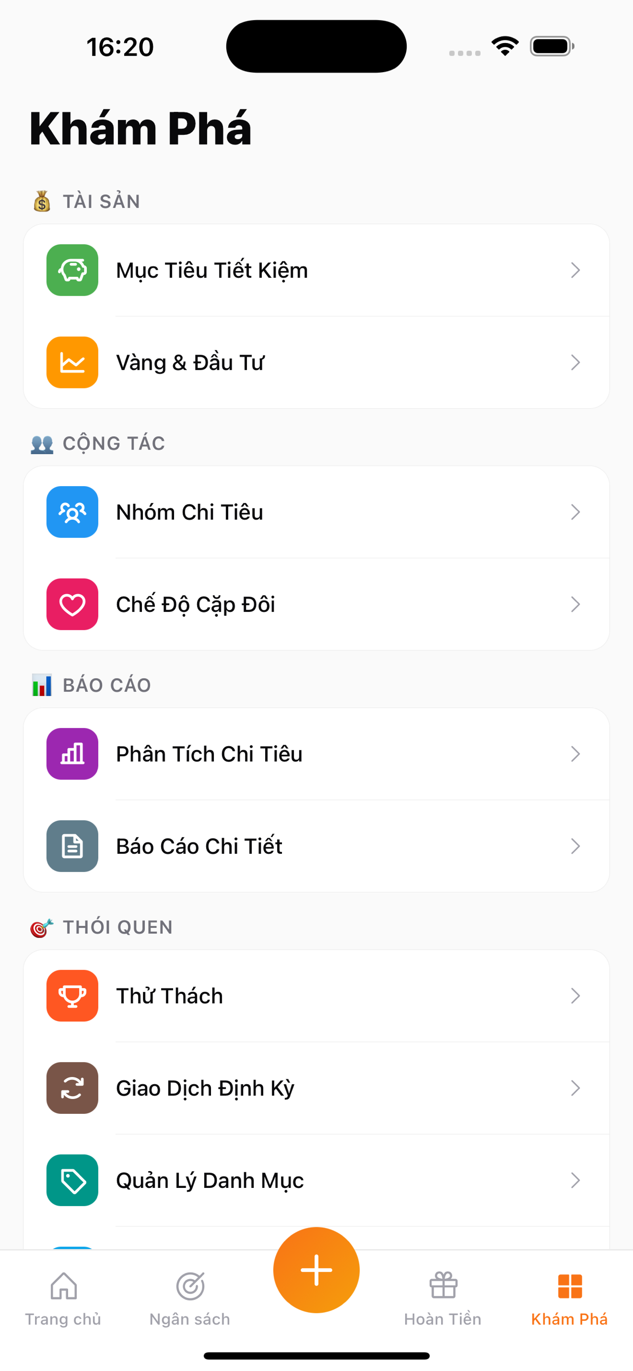 Moni Explore Features